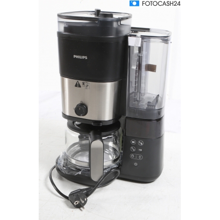 Philips HD7900/01 Kaffeemaschine 10 Tassen Mahlwerk Timerfunktion Warmhaltefunktion schwarz silber (283208)