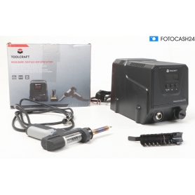 Toolcraft TO-4861968 digitale Lötstation Entlötsystem Entlötsaugpumpe 90 Watt max.480°C schwarz (283389)