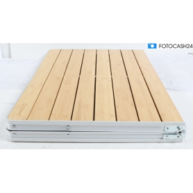 Outwell Calgary L Campingtisch Klapptisch Esstisch Reisetisch 90x120x70cm Bambus Garten Terrasse faltbar braun (283760)