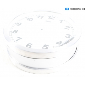 Eurotime 91764-47 Funk Wanduhr Bahnhofsuhr 40cm doppelseitig analog silber (283817)