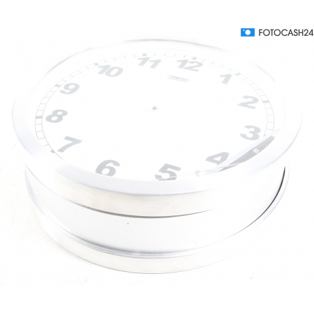 Eurotime 91764-47 Funk Wanduhr Bahnhofsuhr 40cm doppelseitig analog silber (283817)