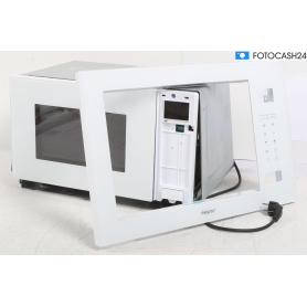 Exquisit EMW25-G-020 Einbau Mikrowelle, 59,5 cm breit, 900W, 25L, 9 Leistungsstufen, Grill, weiß (283929)