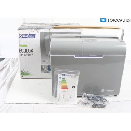Outwell ECOlux 35 elektrische Kühlbox 35 Liter 12V/230V Camping Wohnwagen grau (283258)
