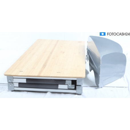 Camp4 Bamboo Quick Campingküche Faltschrank Reiseküche Zeltschrank 100x49x82cm grau (280924)