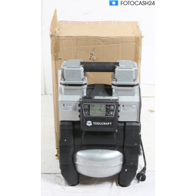 Toolcraft TO-7858587 Druckluftkompressor 18VDC/230VAC 9bar 65l/min 500 Watt grau (283029)