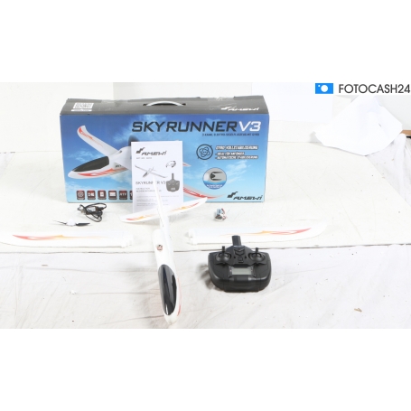 Amewi Skyrunner V3 Gyro RC Motorflugmodell Flugzeug RtR 750 mm 2,4 GHz (284134)