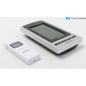 Eurochron WH1173 9223c3b Funk-Wetterstation Luftfeuchtigkeit Wettervorhersage Schlummerfunktion kabellos dunkelgrau (284187)