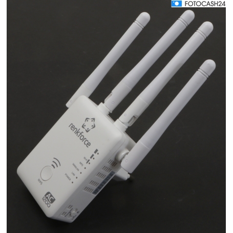 Renkforce WS-WN575A3 Dual Band AC1200 WLAN Repeater 2,4GHz 5GHz Router Access-Point (284190)