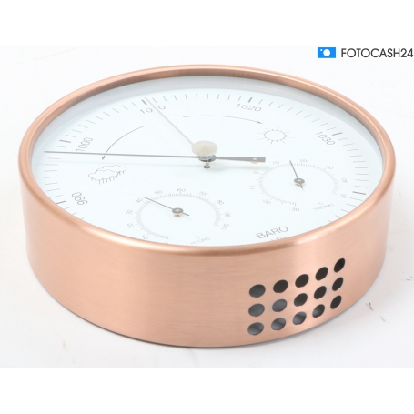 TFA Dostmann 20.2027.51 Wetterstation Wettervorhersage Luftdruck Temperatur Feuchte analog kupfer (284712)