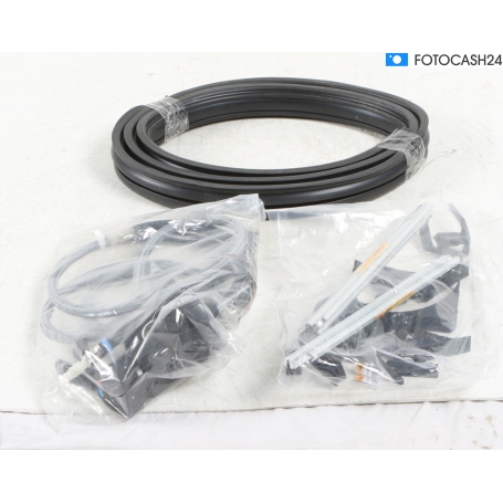 Comet Capri Einhebelmischer mit Dusche Picchina Ø 33mm Nylonflexschläuche Mikroschalter mattschwarz (284129)