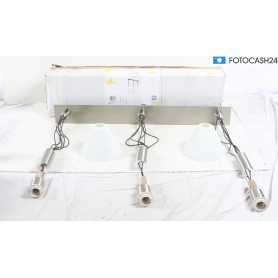 Trio Stanley Pendelleuchte Deckenbeleuchtung Innenbeleuchtung 40W 3xE27 nickel weiß (284365)