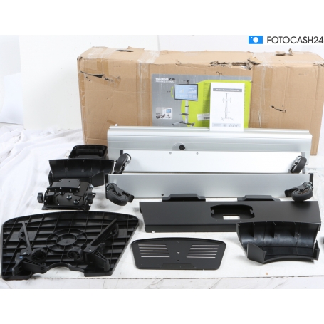 SpeaKa Professional PREM-LINE XL TV-Rollwagen Fernseher-Halterung 37-70 neigbar rotierbar bis 50kg silber (284774)
