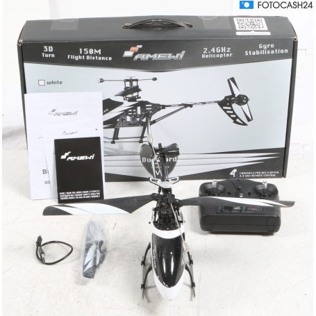 Amewi Buzzard V2 RC Einsteiger Hubschrauber Helikopter 4-Kanal RtF weiß (284797)