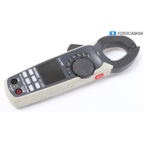 Voltcraft VC-533 Stromzange Strommessgerät Spannungsprüfer True RMS Counts 6000 CAT III 600V schwarz (284038)