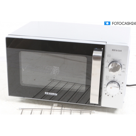 Severin MW 7768 Mikrowelle Mikrowellenofen Mikrowellengerät 20 Liter Grillfunktion 230V Edelstahl schwarz (283512)