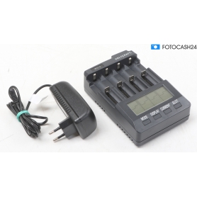 Voltcraft IPC-3 Rundzellen-Ladegerät Batterielader LiIon NiCd NiMH 4 Ladeplätze schwarz (284060)