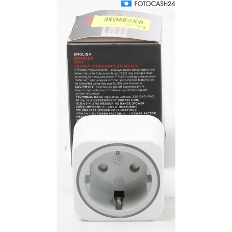Voltcraft SEM6500 Energiekosten-Messgerät Funksteckdose Datenexport Datenloggerfunktion Kostenprognose weiß (284222)