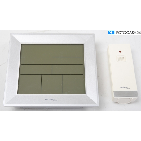 Technoline WD2000 Satelliten Wetterstation mit Außensensor Luftdruck Wettervorhersage silber (284227)