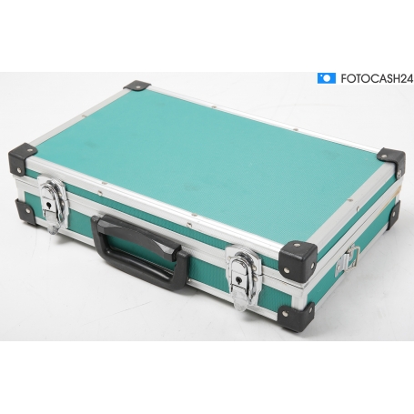 Alu Alukoffer Kamera Objektiv Koffer ca. 40x25x10 cm grün (284722)