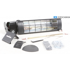 Eurom Golden 2000 Ultra RCD Black Elektrische Terrassenheizung, 2000W, IP65, 15 – 20 m², Aluminium, Schwarz (334531) (285824)