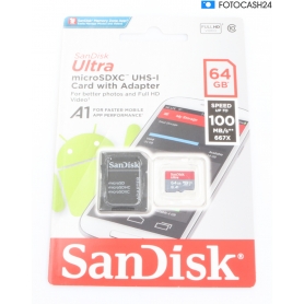 SanDisk microSDHC UHS-I mit Adapter 64GB, 100 Mb/s (285864)