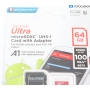 SanDisk microSDHC UHS-I mit Adapter 64GB, 100 Mb/s (285864)