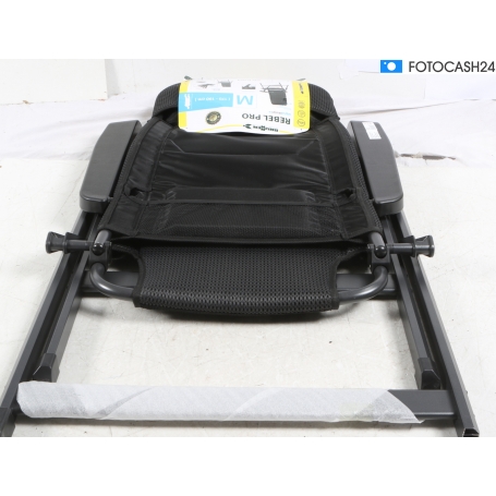 Brunner Rebel Pro Campingstuhl Klappstuhl Gartenstuhl Lordosenstütze Rückenlehne verstellbar Gr. M schwarz (285741)