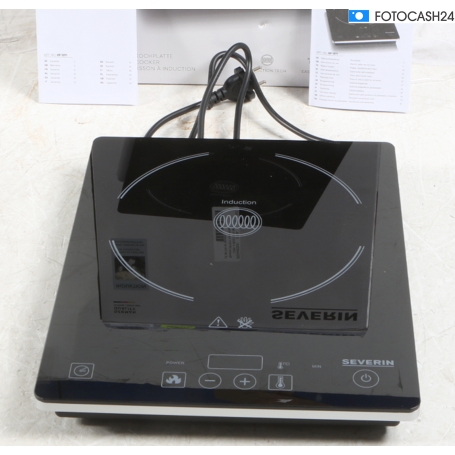 Severin KP1071 Induktions-Einzelkochplatte Touch-Bedienfeld Camping 2000 Watt 60-240°C schwarz (285975)