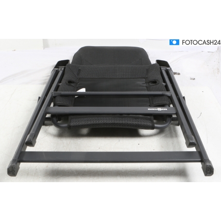Brunner Rebel Pro Campingstuhl Klappstuhl Gartenstuhl Lordosenstütze Rückenlehne verstellbar Gr. M schwarz (286010)