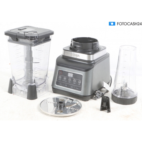 Ninja BN800EU Küchenmaschine Knetmaschine Backhelfer Zerkleinerer 1200 Watt schwarz silber (282983)