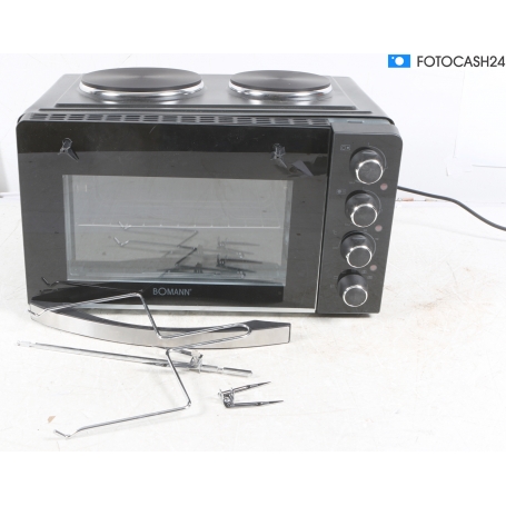 Bomann KK 6059 CB schwarz Kleinküche mit 2 Koch (283816)