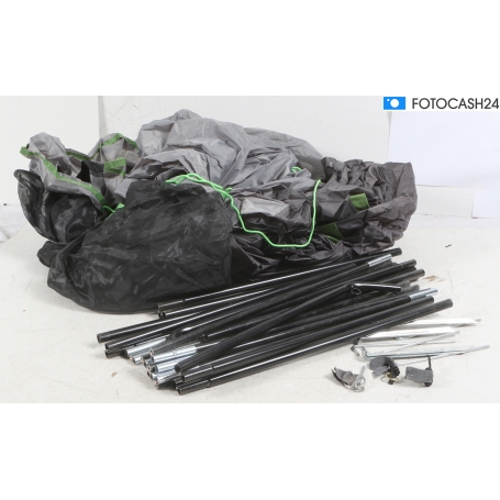 High Peak Pavillon, 3x3m, hellgrau/dunkelgrau/lime (285698)