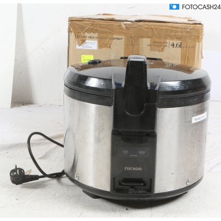 Cuckoo SR-4600 Gastro Reiskocher Reisgarer 4,6 Liter Edelstahl silber schwarz (286355)