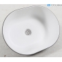 Castagnari Waschbecken, oval, schwarz/weiß matt (286369)