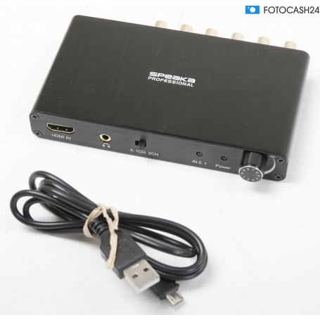 SpeaKa Professional SP-10468584 Audio Extraktor HDMI Cinch 4096x2160 Pixel schwarz (285830)