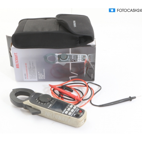 Voltcraft VC-533 Stromzange Strommessgerät Spannungsprüfer True RMS Counts 6000 CAT III 600V schwarz (286655)