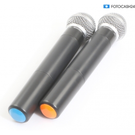 Omnitronic 2 Stück UWM-2HH USB Funkmikrofon Handmikrofon kabellos schwarz (286737)