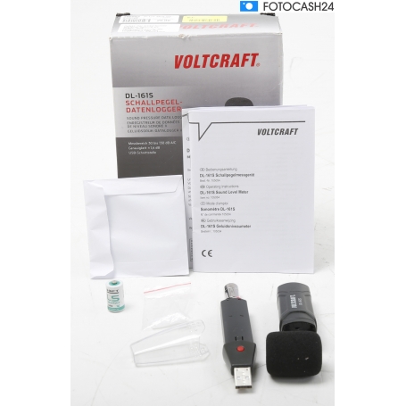 Voltcraft DL-161S Schallpegel-Datenlogger Messgröße Schallemission 30-130dB schwarz (286883)