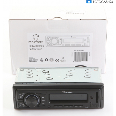 Renkforce RF-ARAR-400 Autoradio DAB-Antenne DAB+ Tuner Bluetooth-Freisprecheinrichtung (287158)