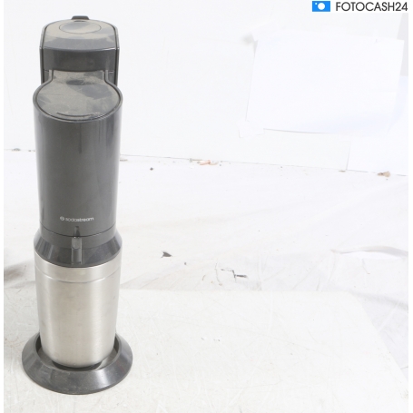Sodastream Crystal 2.0 Titan Trinkwasser-Sprudler Wassersprudler 2 Glaskaraffen 1 CO2-Zylinder schwarz edelstahl (287091)