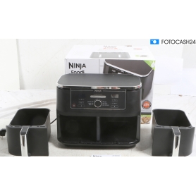 Ninja AF400EU Foodi MAX Dual Zone Heißluftfritteuse, 2470 W, 9,5 L, Timer, Spülmaschinenfeste Teile, schwarz (287118)