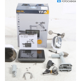 TFA Dostmann WLAN VIEW PRO Wetterstation Funk-Wetterstation Vorhersage Temperatur Luftfeuchtigkeit schwarz (287496)