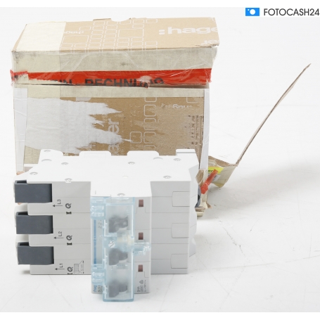 Hager HTS363E SLS-Schalter für Sammelschiene 3-Polig, E-Charakteristik, 63A, QuickConnect (287574)