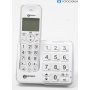 Geemarc AMPLIDECT 295 PHOTO Schnurloses Seniorentelefon Anrufbeantworter, Foto-Tasten Beleuchtetes Display Weiß (287583)