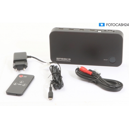 SpeaKa Professional SP-HDA-510 Video-Audiokonverter Audioadapter Extraktor HDMI-Umschalter schwarz (287621)