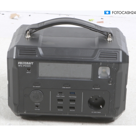 VOLTCRAFT WS-PS501 484Wh Powerstation Fast Charge Nickel-Mangan-Cobalt Schwarz (matt) Outdoor, LED Taschenlampe (288067)