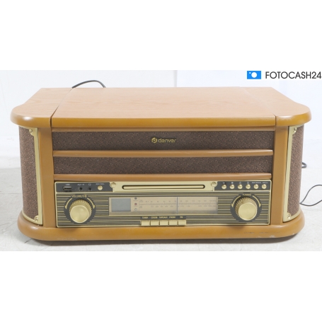 Denver MCR-50 MK3 Retro Musik-Center mit Plattenspieler CD Kassette USB MP3 (287088)
