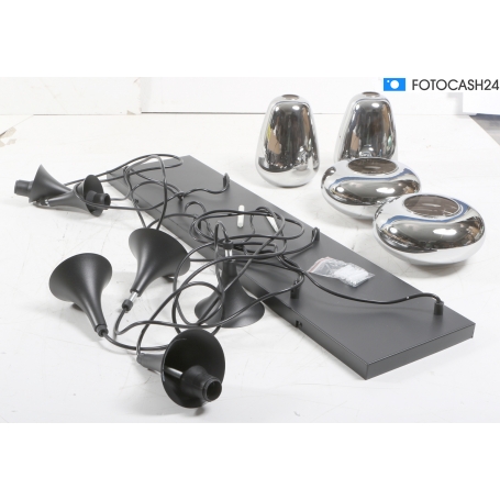 Trio Lumina Pendelleuchte, 40W, 6 x E14, schwarz-chrom (317000632) (287735)