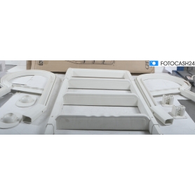 Champlain Plastics Einstiegsleiter für Einlassbecken bis Tiefe 132cm, 3-stufig, Kunststoff, weiß (287257)