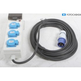 Pro Plus CEE-Mehrfachstecker auf 3xSchuko, mit MCCB und RCD, 10m (287682)